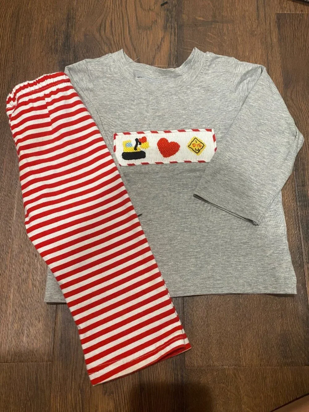 Valentine's Day construction pant set